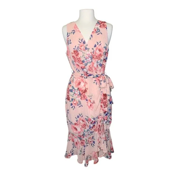 eliza j floral ruched midi dress Eliza J: Women's Midi Dresses